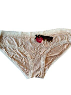 Plus Size 4XL Lace Bikini Panty Super Soft Nude NWT Youmita